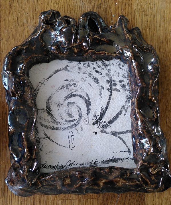 drawing in a ceramics frame